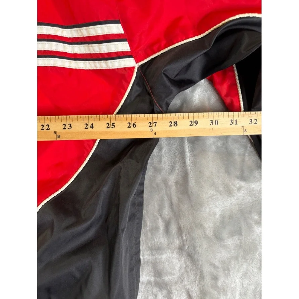 Vtg adidas Track Jacket Mens 2XL Red Colorblock Full Zip Embroidered